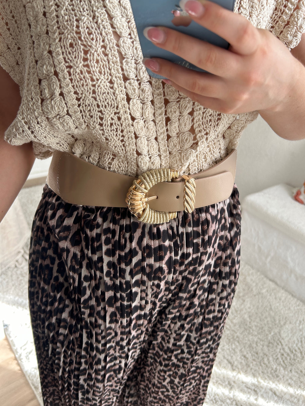 Pantalon plissé léopard Molly