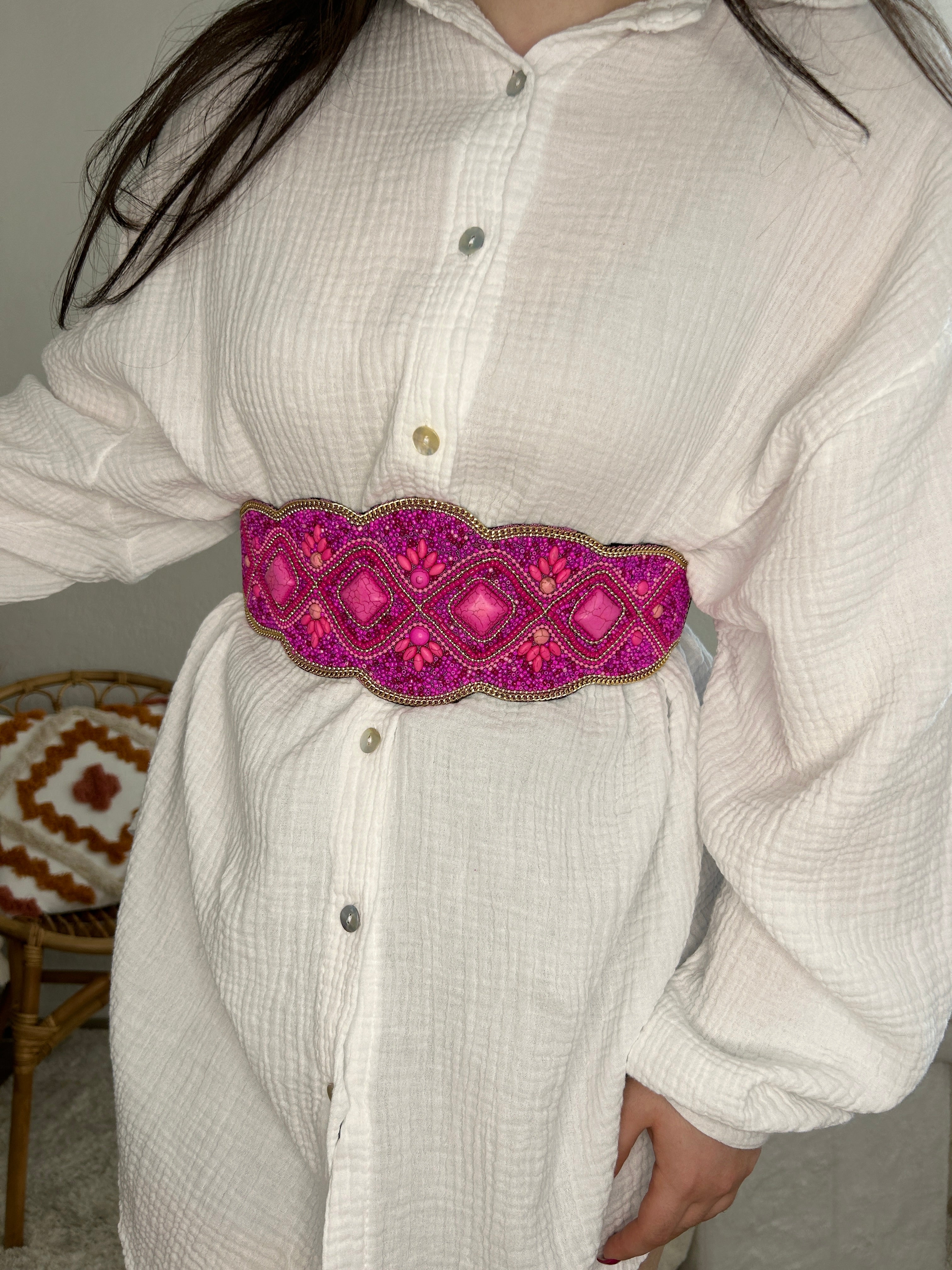 Ceinture shop en perles