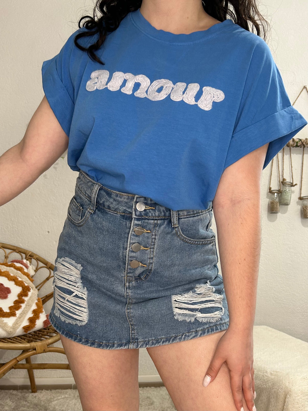 Jupe-short en jean tendance