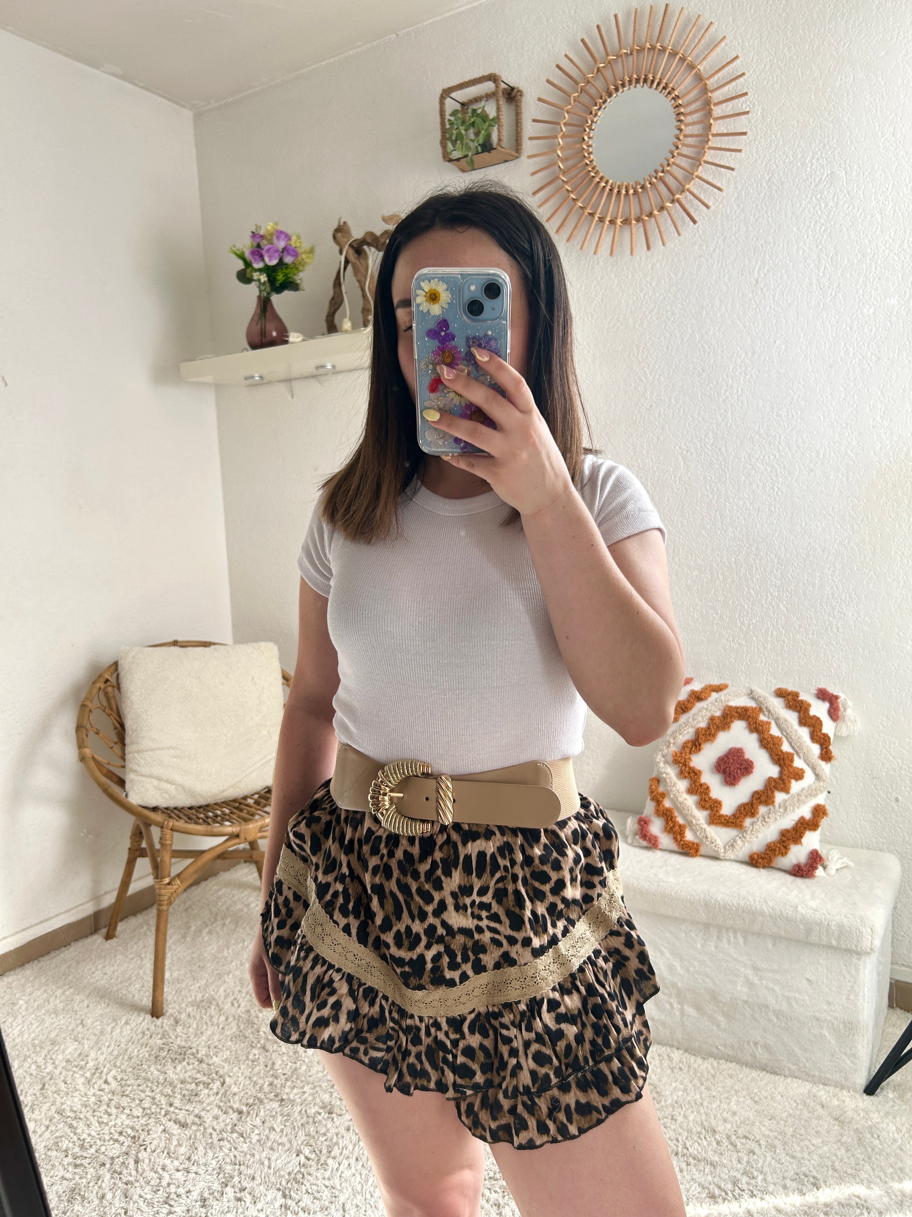 Jupe short leopard Sharon