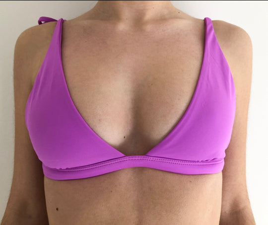 Haut de maillot de bain recyclé couleur violet