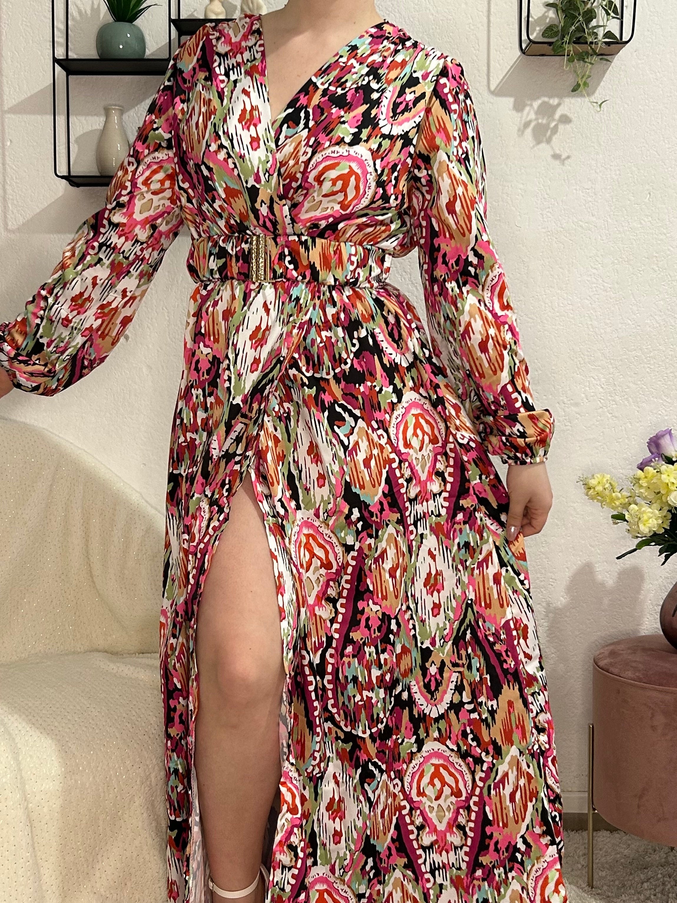 Robe longue motifs Venise