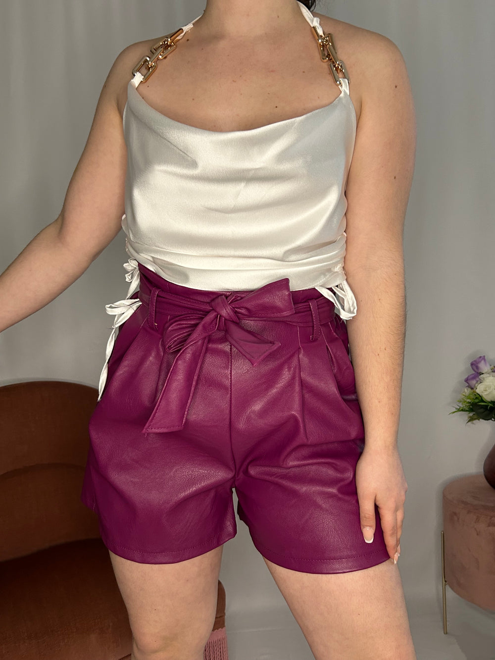 Faux leathered shorts "Buenos Aires"